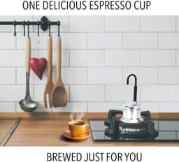 Koffiezetter - Moka pot - Koffie Maken - Snel Brouwen - 17 cm - Zilver — thumbnail 3
