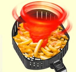 Airfryer - Heteluchtfriteuse - Gezond Koken - Snelle Verwarmings - 2.5 Liter - Zwart — thumbnail 4
