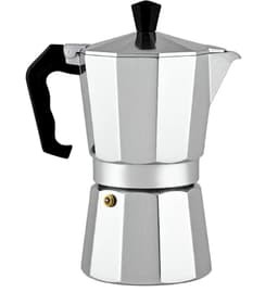 Moka pot - Percolator - Koffiekan- Koffie - Achthoekige moka pot - Koffiepercolator - Espressomachine - Koffiekan voor 6 kopjes - 300 ml - Zilver - Aluminiumlegering — thumbnail 1