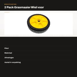 Dailygoods- Grasmaaier Wiel 8 Inch - Vervangt Oregon 72-115 - 2 Pack — thumbnail 2