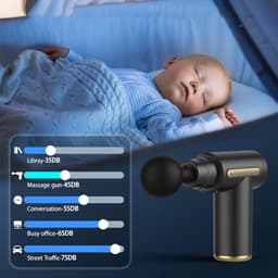 Mini Massagepistool - Handmassageapparaat Voor Spieren Met 6 Snelheden - Diepweefselpercussiemassageapparaat - 4 Massagekoppen — thumbnail 4
