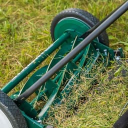 Haspel Grasmaaier - Duwmaaier Gazonmaaier - Gazon Onderhouden - 7-Bladige Molenmaaier - 16 inch snijbreedte - Groen — thumbnail 3