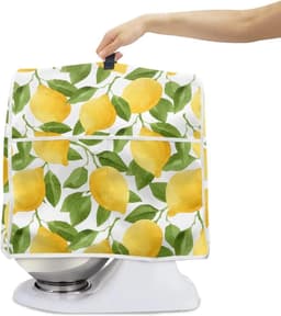 Mixer Stofkap - Keukenmachinehoes Beschermhoes - Keuken Organisatie - Met Opbergvak - L-formaat - Citroen Print — thumbnail 4