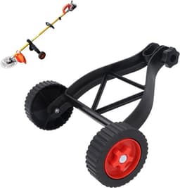 Ondersteuning Wiel voor Grasmaaier en Trimmer - Zwarte Handwagen Wielen met Schoffel voor Tuinieren . — thumbnail 4