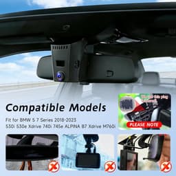 SnelShoppen - 4K Dashcam voor BMW 5 7 Serie 2018-2023, 2160P UHD, Wifi, G-sensor, Loopopname, OEM Autocamera met Plug & Play, 64 GB Kaart — thumbnail 5