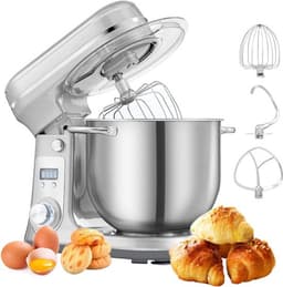 Keukenmachine - Keukenmixer - Foodprocessor - Keukenmachines & Mixers - Kitchenaid Keukenmachine - 6L Roestvrijstalen Kom – 1200W Krachtige Motor – 6 Snelheden – Zilver — thumbnail 3