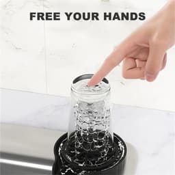 Bekerwasmachine - Glasspoeler Kraan - Snel Glazen Wassen - Automatische Reiniging - Aanrechtmodel - Zilver — thumbnail 4