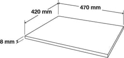 NorStone SPIDER ANTI VIBRATION Glasplaat 47x42 cm met spikes — thumbnail 4
