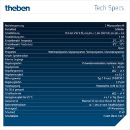 Theben 8119200 RAMSES 811 top3 Digitale programmeerbare thermostaat, batterijversie, bediening op het apparaat of via app — thumbnail 4