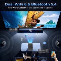 Beamer 2000 ANSI Lumen - Full HD 1080p Resolutie - 120W Vermogen - LCD - Zwart - Home Theater Projector — thumbnail 3
