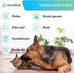 Luchtreiniger Wit HEPA 13 + Koolstoffilter - 24 Watt Vermogen - 98 m² Oppervlakte - Elektrisch - Voor Huisstof, Pollen En Geuren — thumbnail 3
