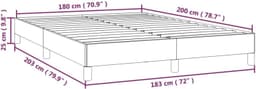 Bedframe cappuccino-bruin, 180 x 200 cm, kunstleer, bedframe voor slaapkamer, familiebed, logeerkamer, hotelbedframe voor slaapkamer, hotel, logeerkamer — thumbnail 4