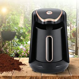 Turkse koffiemaker – Elektrische mokapot – Elektrisch koffiezetapparaat – Gemakkelijk thuis – 300 ml – 600 W – 220 V – Zwart — thumbnail 3