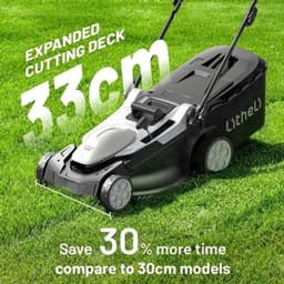 Draadloze Grasmaaier – Accu Grasmaaier – Elektrische Grasmaaier – Batterij Grasmaaier – Tuinmaaier – Borstelloze Motor – 33 cm Maaibreedte – 2x 2,0 Ah Accu — thumbnail 4