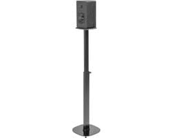 VDD Speaker Standaard - Vloerstandaard - Universeel Standaard - In Hoogte Verstelbaar - Luidspreker Standaard - Kabelmanagement - Zwart - set van 2 — thumbnail 2