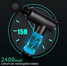 Massage gun diep-weefsel stille-percussie spier-rug nek-hoofd schouder lichaamshamer massageapparaat voor atleten pijnverlichting met 30 snelheden zwart massage gun — thumbnail 5