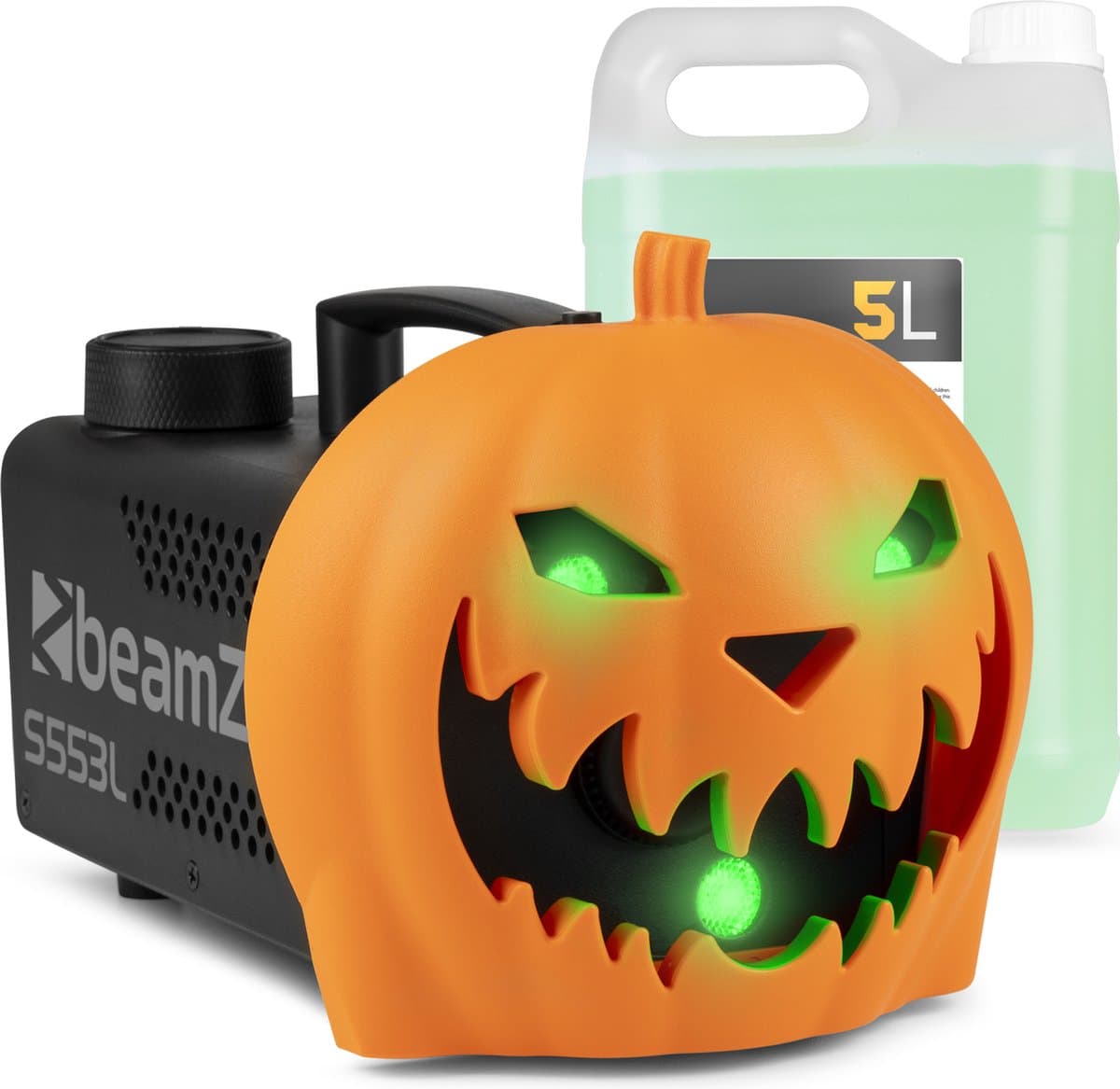 BeamZ Rookmachine Halloween - Pompoen met lichteffecten en 5 liter vloeistof - Voor Halloweenfeesten — afbeelding 1