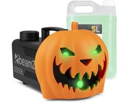 BeamZ Rookmachine Halloween - Pompoen met lichteffecten en 5 liter vloeistof - Voor Halloweenfeesten