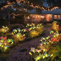 Zonnelampen voor buiten - 4 stuks tuinverlichting met 32 LEDs - IP65 waterdicht - Solarverlichting voor tuin en voetpad — thumbnail 3