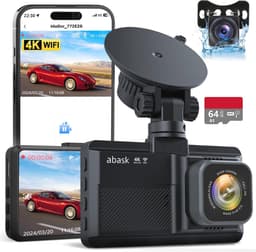 Dashcam Auto Voor en Achter 4K Wifi Camera met Nachtzicht en G-Sensor — thumbnail 1
