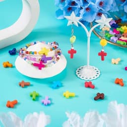 225 stuks dikke acryl kruiskralen in diverse kleuren voor Pasen, ideaal voor het maken van DIY sieraden en creatieve knutselprojecten — thumbnail 5