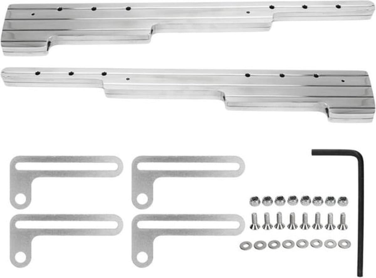 Geschikt Voor bougiekabelboom beugel voor Chevrolet SBC BBC SBF 302 350 454 V8 motor, zilver. — afbeelding 1