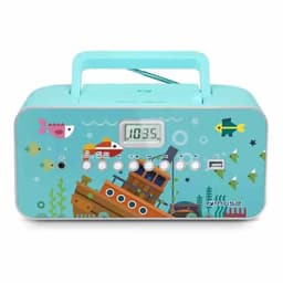 Muse M-29KB - Draagbare radio/CD-/MP3-speler met microfoon | karaoke | voorkeuzezenders | ideaal voor de kinderen| blauw — thumbnail 4