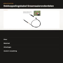 Dailygoods- Dekkoppelingskabel met Veer - Kunststof/Staal - Vervangingsonderdeel voor Grasmaaiertractor - Geschikt voor 700-serie - Stabiele Prestaties - Duurzaam Materiaal - Grasmaaierkabel — thumbnail 4