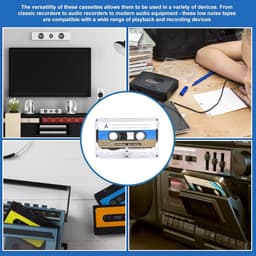 6x Audio cassettebandje 90min - Blanco - Reel To Reel - Audio Tape - Muziekcassettes - Cassettebandjes - Blanco audiocassettes - Geluidsarme - Muziekcassettes van 90 minuten - Opnamecassettes - Geschikt voor lezingen, seminars en dagelijkse opnames — thumbnail 2