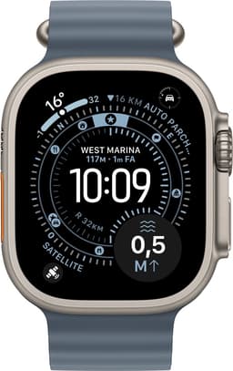 Apple Watch Ultra 3 gps + Cellular - 49mm natural Titanium Case - Anchor Blue Ocean Band Smartwatch Natural — thumbnail 2