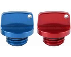 Motor benzinetankdop, oliedop 2-delige set, rode en blauwe afdichtingspakkingen, Geschikt Voor CRF150R CR125R CR250R CRF450R