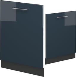 Vaatwasserfrontpaneel - Keukenfront Paneel - Keuken Afwerking - Soft-close Scharnieren - 60 cm Breed - Donkerblauw Hoogglans — thumbnail 5
