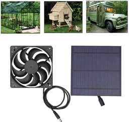 Allecto - Zonnepaneelkit - Monokristallijn Silicium - Draagbaar en efficiënt - 5 Watt - Voor kassen en dierenhokken - Inclusief ventilator - Handig... — thumbnail 3