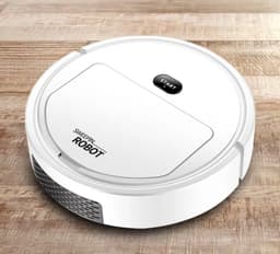 Compacte witte Robot stofzuiger van THEROB. — thumbnail 4