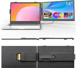 DnA® Professionele Portable Monitor - USB-C - 14 Inch - Draagbare Monitor - Portable Monitor Voor Laptop - Zwart - 39cm x 26cm x 7cm — thumbnail 1