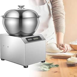 Professionele Deegmixer - Keukenmachine - Bakken en Braden - Bidirectionele Rotatie - 5kg Capaciteit - Zilver — thumbnail 1