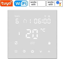 Wifi Temperatuurregelaar - Slimme Thermostaat - Vloerverwarming Instellen - Programmeerbaar met Antivries - 86 x 86 x 27 mm - Wit — thumbnail 4
