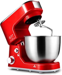 Keukenmachine - Mixer Deegmaker - Bakken Thuis - Krachtige Koper Motor - 5 Liter Kom - Rood — thumbnail 1