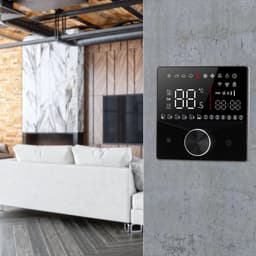 Slimme Thermostaatknop - Digitale Temperatuurregelaar - Verwarming Regelen - LCD Kleurendisplay - 88x12.4mm - Zwart — thumbnail 5