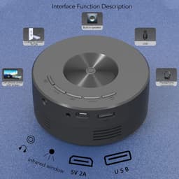 Allecto - Draagbare Mini-LED-projector - Kleine LED-videoprojector - Full HD - Compact formaat - Geschikt voor thuisbioscoop en kantoor - Ideaal v — thumbnail 3