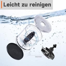 Keuken Chopper - Mini Food Processor - Snel Ingrediënten Snijden - Twee Snelheden - 500 ml - Zwart — thumbnail 2