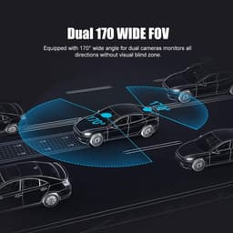 ONF3 - 3-Kanaals Dashcam - 1080P video-opname - Nachtzicht en Loopopname - Betrouwbare autoveiligheid - Compact formaat - Eenvoudige installatie... — thumbnail 3