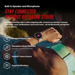 Zeblaze Stratos 4 Pro Smartwatch - Offline kaartnavigatie - GPS - Slaapmonitor - Belfunctie - LED Zaklamp - 170+ Sportmodi- 5ATM - Hartslag/Slaapmeter/SpO2 - IOS & Android - Zwart — thumbnail 2