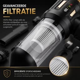 Boncy® 2-in-1 Auto Stofzuiger - 80.000 RPM - Compressed Air Duster Draadloos - Zuigen & Blazen - Mini Kruimeldief Snoerloos - 8 Opzetstukken - Kleine Kruimelzuiger - Perslucht Stofreiniger Luchtblazer - Autostofzuiger Oplaadbaar - Car Vacuum Cleaner — thumbnail 5