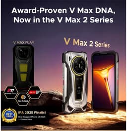 DOOGEE V Max 2 Pro Rugged Smartphone – 5G – Android 16 – Zwart — thumbnail 2