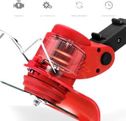 Accu Grasmaaier - Elektrische maaier - Gazon Onderhoud - Snel Oplaadbaar - 2 cm Snijbreedte - Rosso — thumbnail 5