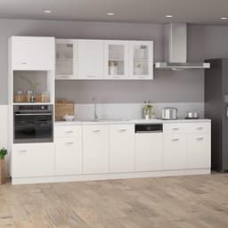 Vaatwasserpaneel met plint - Afwasmachine front - Keuken integratie - Duurzaam spaanplaat - 45 x 67 cm - Hoogglans wit — thumbnail 3