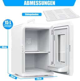 KESSER® Tafelmodel Koelkast 15 Liter AC DC 220-240V en 12V - Mini Koelkast Vrijstaand met Verwarmingsfunctie - Koelbox ideaal voor Auto en camperen - — thumbnail 4