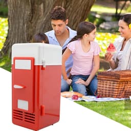 Kleine koelkast - Mini koeler - Dranken koelen - Stille werking - 195 cm hoog - Rood — thumbnail 5