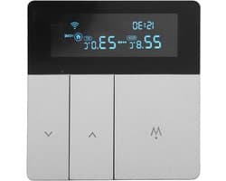 Slimme Thermostaat - Digitale Regelaar - Energie Besparen - App en Spraakbediening - AC 90-240V - Grijs